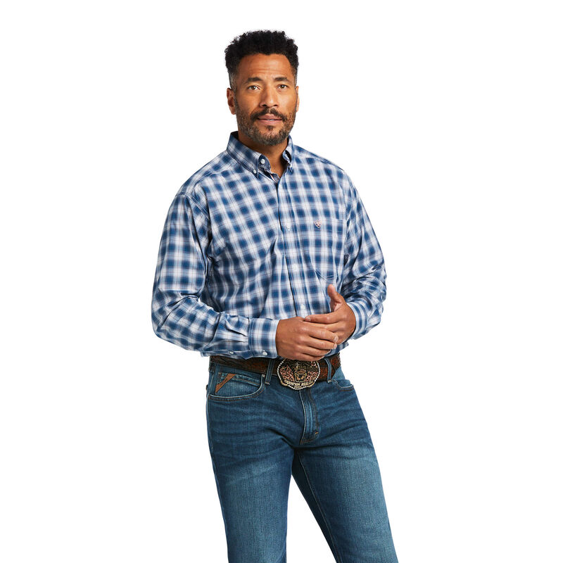 Ariat Hemden Herren - Pro Series Taj Classic Fit Blau/Weiß ( VEUHO-1497 )
